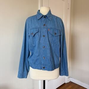 Vtg 70's LEVI'S FOR MEN ORANGE TAB DENIM JEAN JACKET SZ M